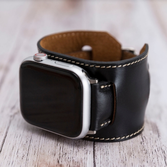 themanmade Other - Apple Watch 2in1 Premium Leather Men's Band Black